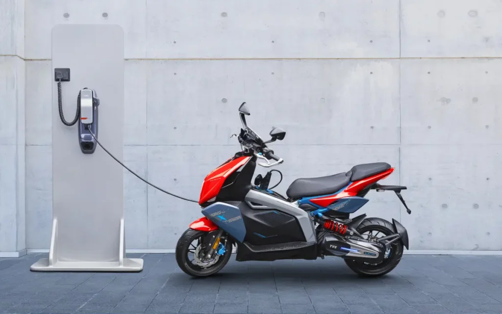 TVS X electric scooter Charging